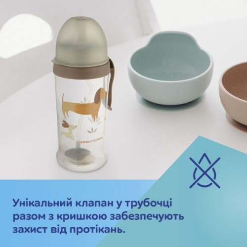 Поїльник-непроливайка Canpol babies Гуси непроливайка з трубочкою і обтяжувачем (56/510_gre)