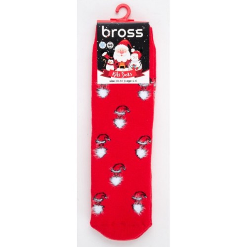Шкарпетки дитячі Bross махрові (10757-4-6-red)