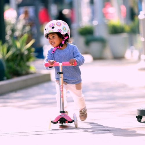 Самокат Micro Mini Deluxe Fairy Glitter LED Рожевий (MMD208)