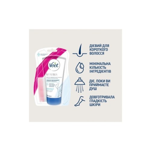 Крем для депіляції Veet Minima Для депіляції в душі Для чутливої шкіри з Алое вера 135 мл (5900627060737)