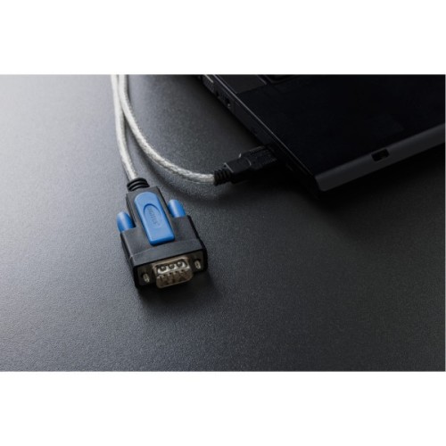 Кабель для передачі даних Digitus USB to COM M 1.8m RS232 FTDI black (DA-70170)