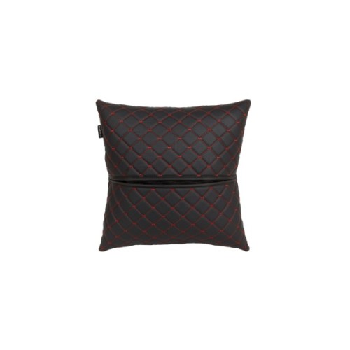 Подушка EVAtech ECO 40x40 см чорна з червоною ниткою (SPBCSBR)