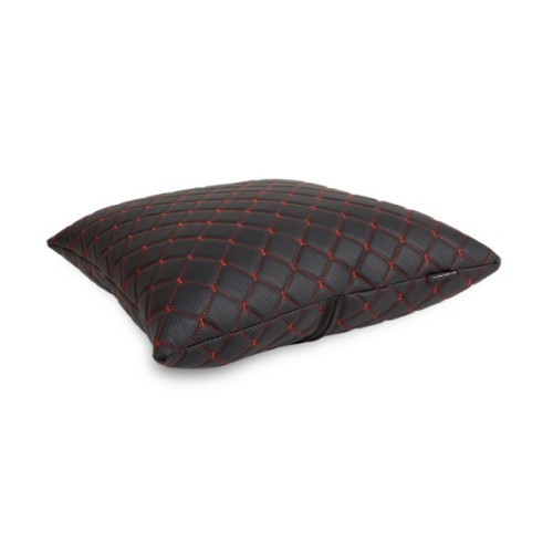 Подушка EVAtech ECO 40x40 см чорна з червоною ниткою (SPBCSBR)