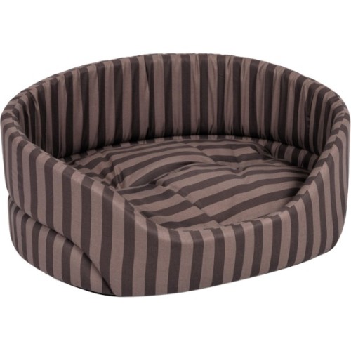 Лежак для тварин Природа Coral 2 57х47х27 см (коричневий/смужка) (4823082429196)