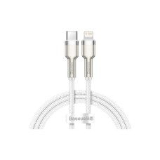 Дата кабель USB-C to Lightning 2.0m Cafule Metal PD 20W white Baseus (CATLJK-B02)