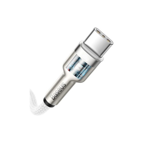 Дата кабель USB-C to Lightning 2.0m Cafule Metal PD 20W white Baseus (CATLJK-B02)