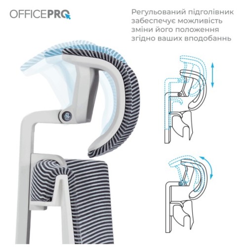 Офісне крісло OfficePro Elegant OC660-W-LG-LG (OC660-W-LG-LG)