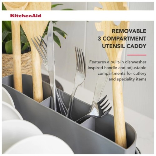 Сушарка для посуду KitchenAid Sinkware 41 x 33 x 17 см сірий (KEG895BXCGA)