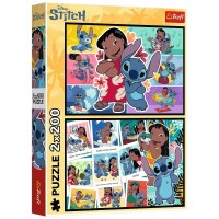 Пазл Trefl Lilo&Stitch Щасливе життя Стіча 2х200 елементів (5900511133349)