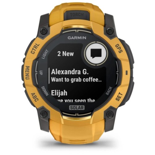 Смарт-годинник Garmin Instinct 3, 50mm, Solar, Sunburst/Gray, Sunburst/Gray Band, GPS смарт-годинник (010-02935-02)
