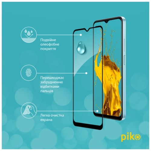Скло захисне Piko Full Glue Oppo A17k Black (1283126593666)