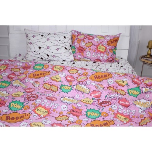 Постільна білизна MirSon Бязь 17-0512 Bombs pink Сімейний 160x220 (2200003636284)