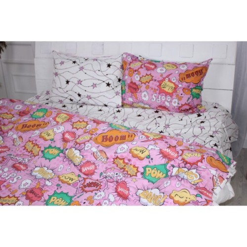 Постільна білизна MirSon Бязь 17-0512 Bombs pink Сімейний 160x220 (2200003636284)