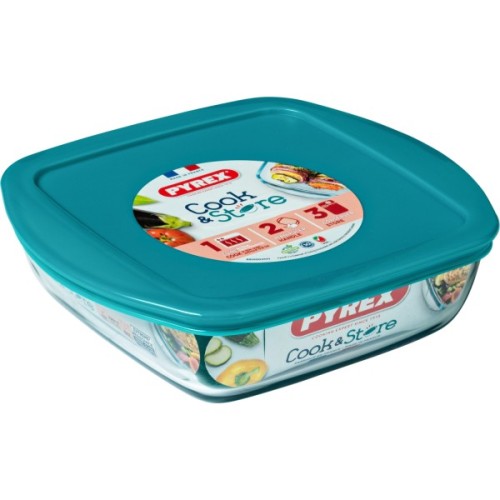Форма для випікання Pyrex CookStore з кришкою квадратна 22 х 22 х 7 см 2.2 л (212P000/7645)