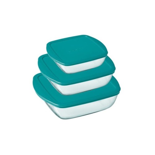 Форма для випікання Pyrex CookStore з кришкою квадратна 22 х 22 х 7 см 2.2 л (212P000/7645)