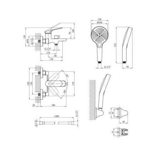 Змішувач Kroner KRM Linz - GRN060 (CV034902)