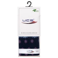 Колготки дитячі UCS Socks з квіточками (M0C0301-2289-86G-blue)