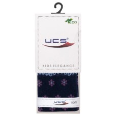 Колготки дитячі UCS Socks з квіточками (M0C0301-2289-86G-blue)