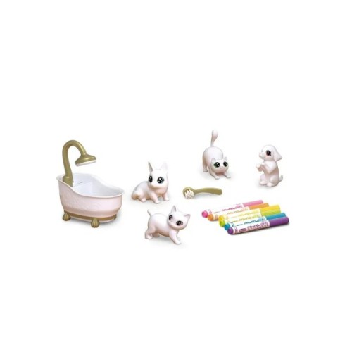 Набір для творчості Crayola Washimals Гламурні улюбленці з ванною 4 тваринки та 6 фломастерів (74-7453)