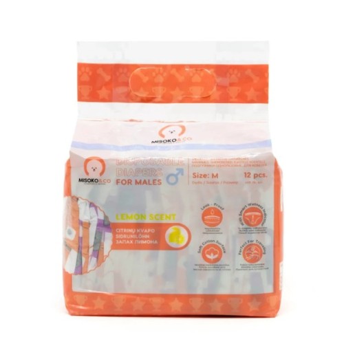 Підгузки для тварин MISOKO&CO для кобелів з індикатором вологості M (SHAMSK63140)