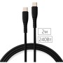 Дата кабель USB-C to USB-C 2.0m 240W Chip Silicon Black Vinga (VCDCCC2242SB)