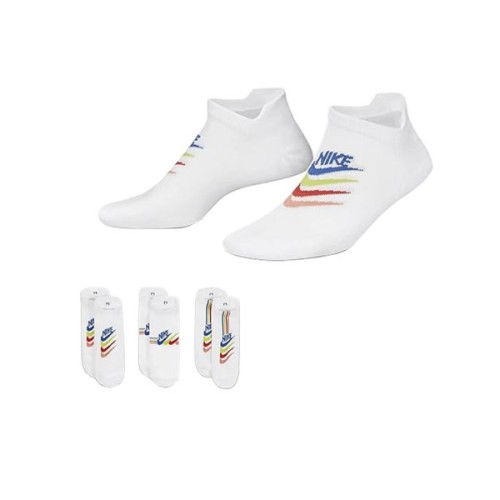 Шкарпетки Nike W NK EVERYDAY PLUS LTWT NS 3PR DH5474-902 38-42 3 пари Білі (195244784264)