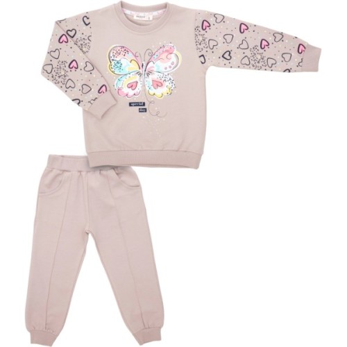 Спортивний костюм дитячий Breeze з метеликом (22103-116G-beige)