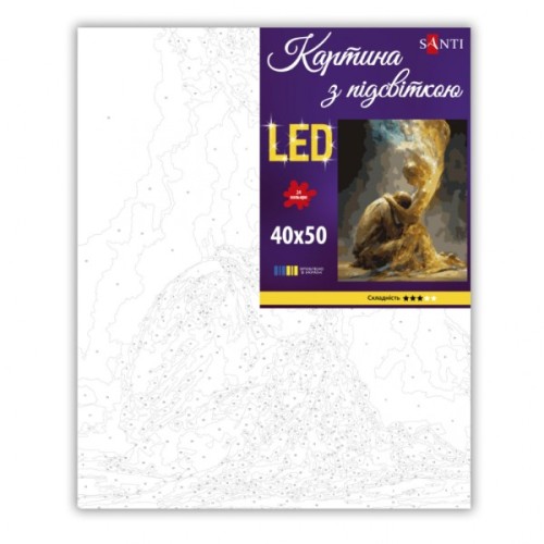 Картина по номерам Santi "Обійми світла", 40*50см, LED підсві (956657)