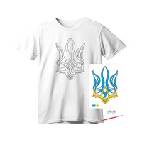 Набір для творчості Rosa футболка-розмальовка, Тризуб, бавовна 100, розмір S (4823098542094)