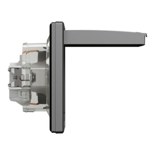 Розетка Schneider Electric ASFORA з кришкою, IP44, антрацит (EPH3100371)