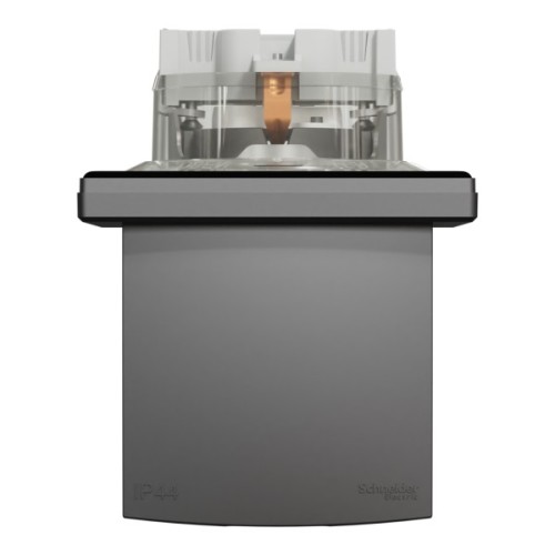 Розетка Schneider Electric ASFORA з кришкою, IP44, антрацит (EPH3100371)