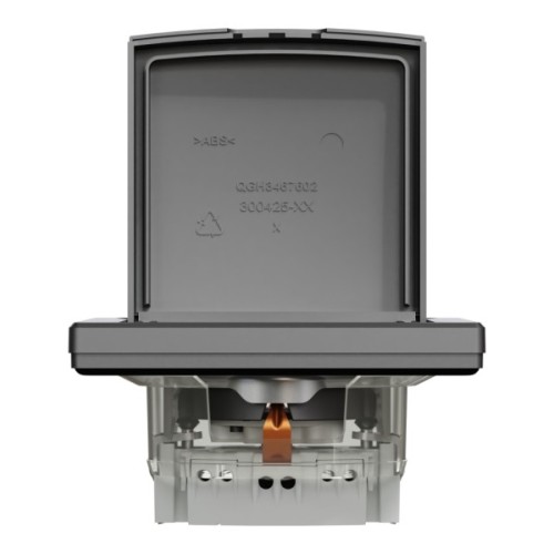 Розетка Schneider Electric ASFORA з кришкою, IP44, антрацит (EPH3100371)