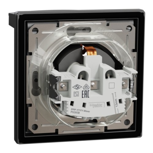 Розетка Schneider Electric ASFORA з кришкою, IP44, антрацит (EPH3100371)