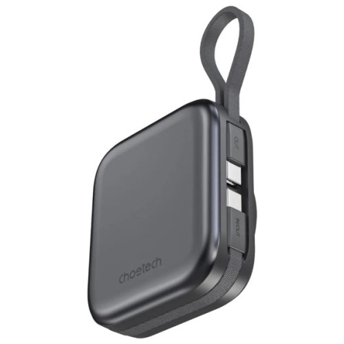 Батарея універсальна Choetech Magnetic Wireless 10000mAh, 22.5W, PD, build USB-C, Apple Watch charger (B697C-BKGY)