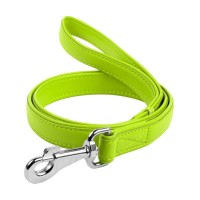 Повідець для собак WAUDOG Glamour шкіряний M-XXL салатовий (33765)
