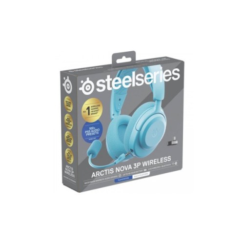 Навушники SteelSeries Arctis Nova 3P Wireless MultiPlatform Aqua (61688)