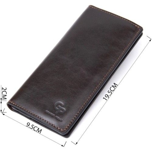 Портмоне Grande Pelle Шкіряне Темно-коричневе (11469)