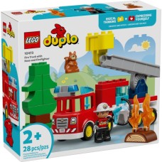 Конструктор LEGO DUPLO Town Пожежна машина зі шлангом і пожежником (10473)