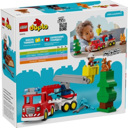Конструктор LEGO DUPLO Town Пожежна машина зі шлангом і пожежником (10473)
