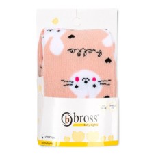 Колготки дитячі Bross із зайчиком (17573-0-6G-peach)