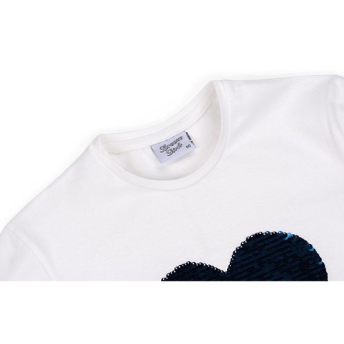 Футболка дитяча Breeze з серцем перевертишем (9287-116G-blue)