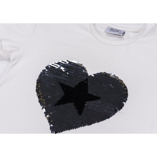 Футболка дитяча Breeze з серцем перевертишем (9287-116G-blue)