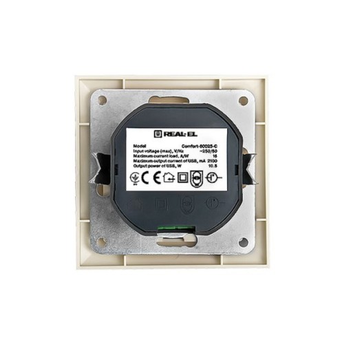 USB розетка REAL-EL Розетка USB (Comfort-60025-C)