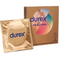 Презервативи Durex Real Feel з синтетичного латексу (безлатексні) 3 шт. (5052197026689)
