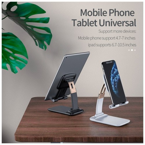 Підставка до планшета та телефона Knight Foldable Desk Mobile Phone Holder Stand (Plastic) White Essager (EZJZM-QSSJ02)