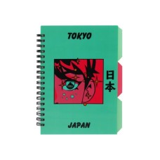 Блокнот Optima Desing 39, B6 з розділювачами 100 аркушів, клітинка (O20358-39)