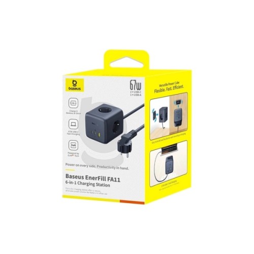 Мережевий фільтр живлення Baseus EnerFill FA11 Cube Power Strip (E00082100123-00)
