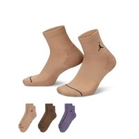 Шкарпетки Nike U J ED CUSH POLY ANKLE 3PR 144 DX9655-905 38-42 3 пари Бежевий/Коричневий/Фіолетовий (196153838161)