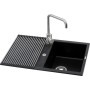 Мийка кухонна GRANADO комплект VALENCIA black shine_чаша праворуч (ksg0701R)