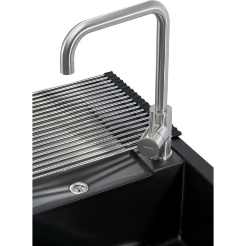 Мийка кухонна GRANADO комплект VALENCIA black shine_чаша праворуч (ksg0701R)